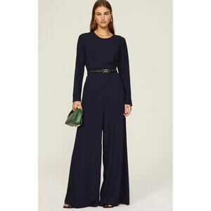 Adam Lippes Collective Navy Blue Jumpsuit Size 4